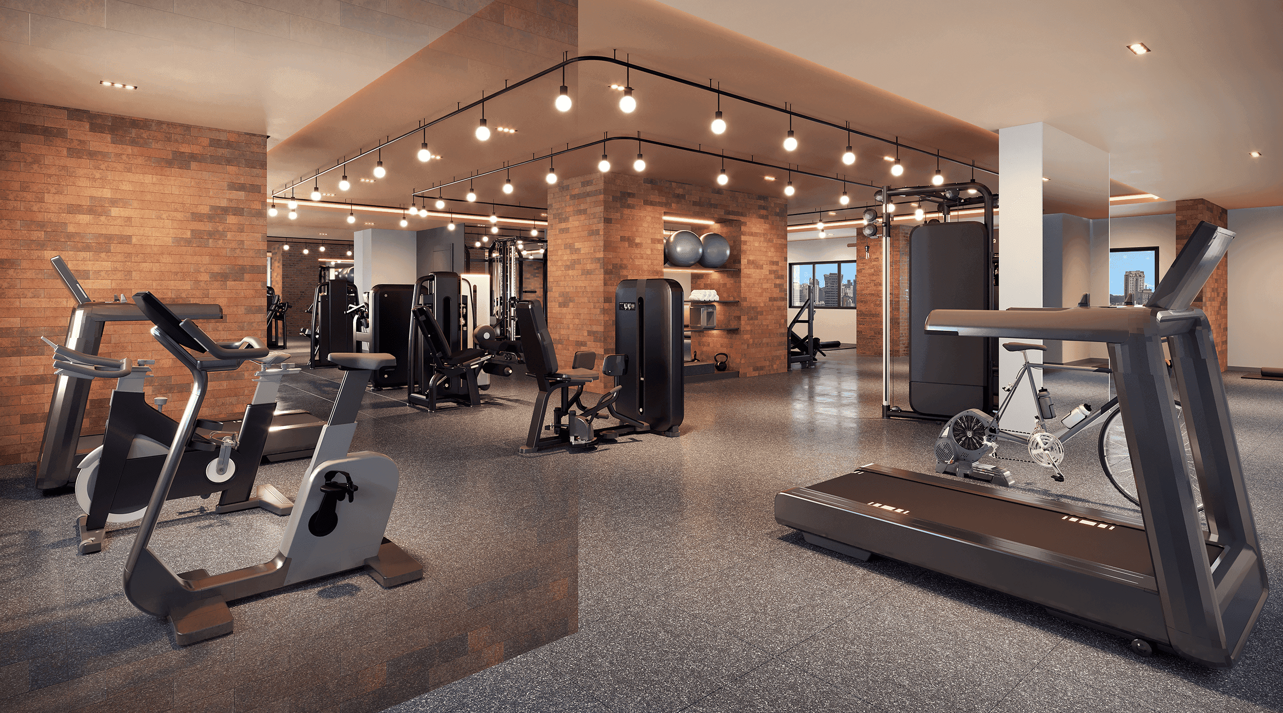 Perspectiva ilustrada do Fitness Center