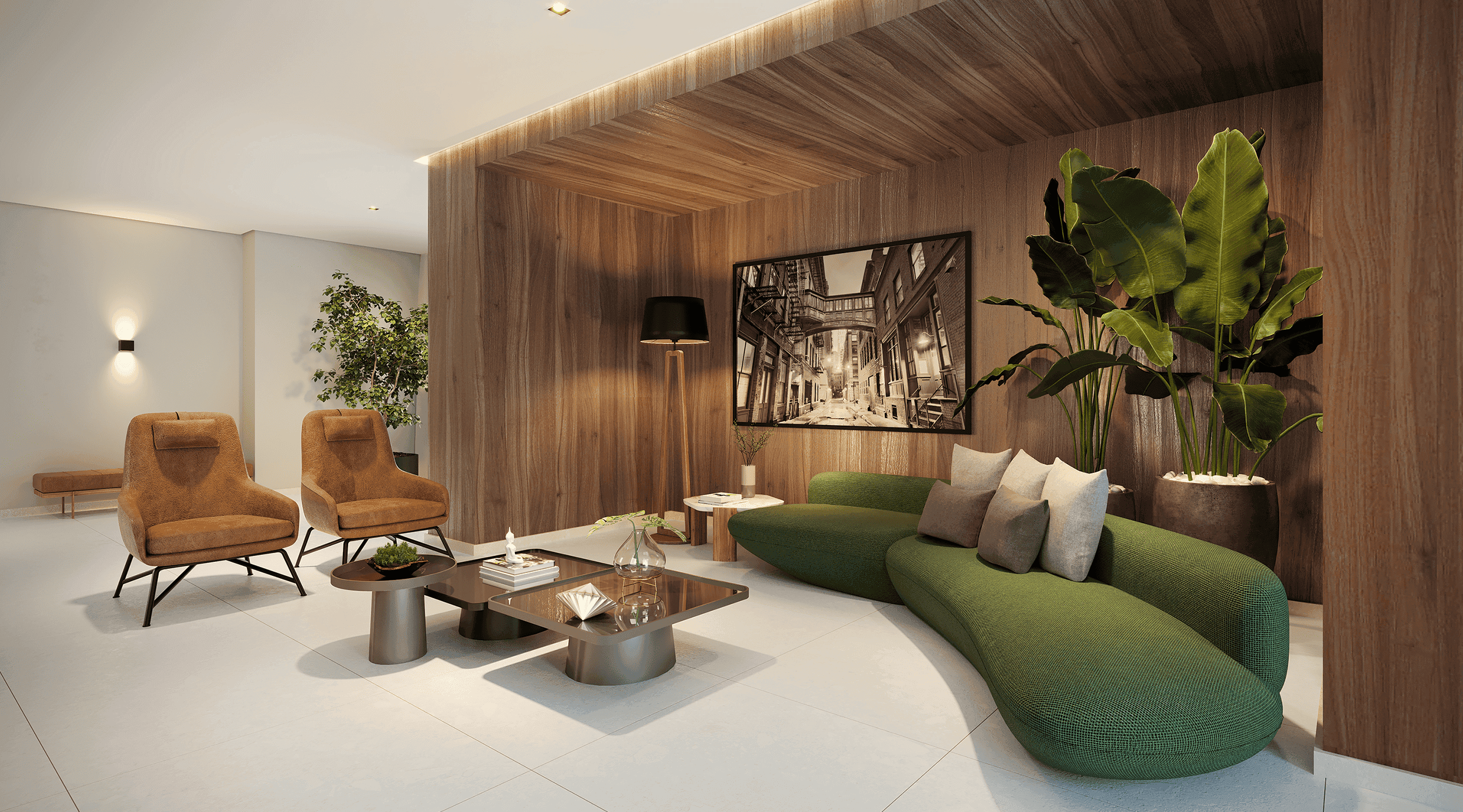 Perspectiva ilustrada do Lobby