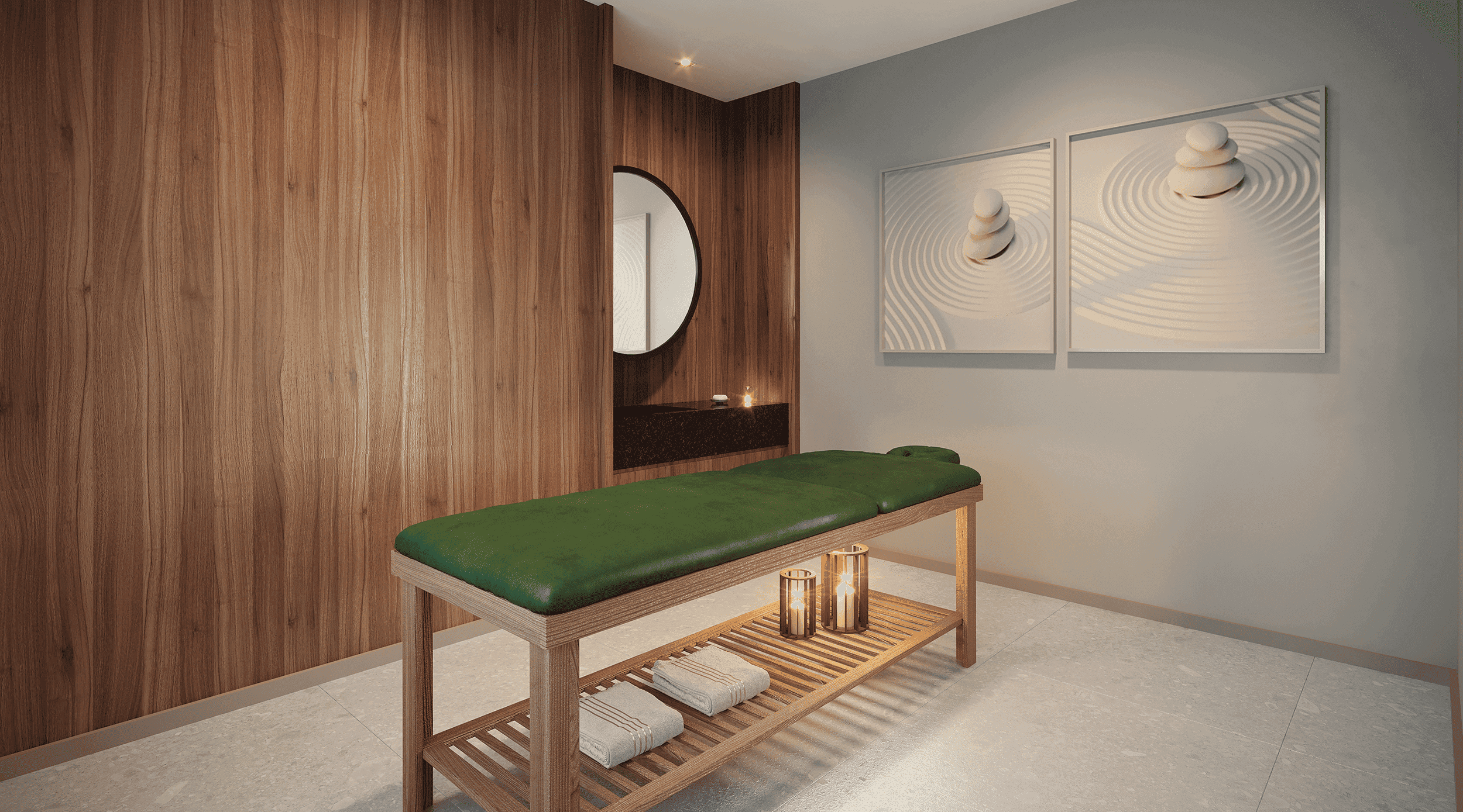 Perspectiva ilustrada da Massagem